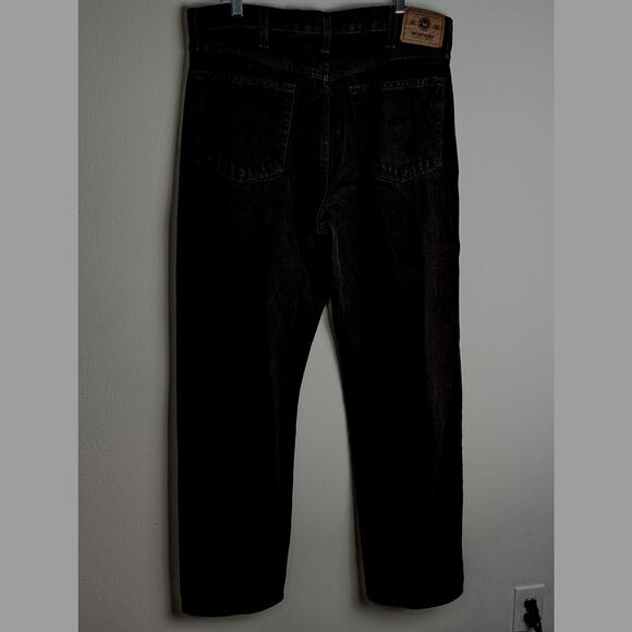Wrangler Mens Black Jeans Premimum Quality W34 Inseam 32"Hem width 18"GUC - Picture 6 of 8